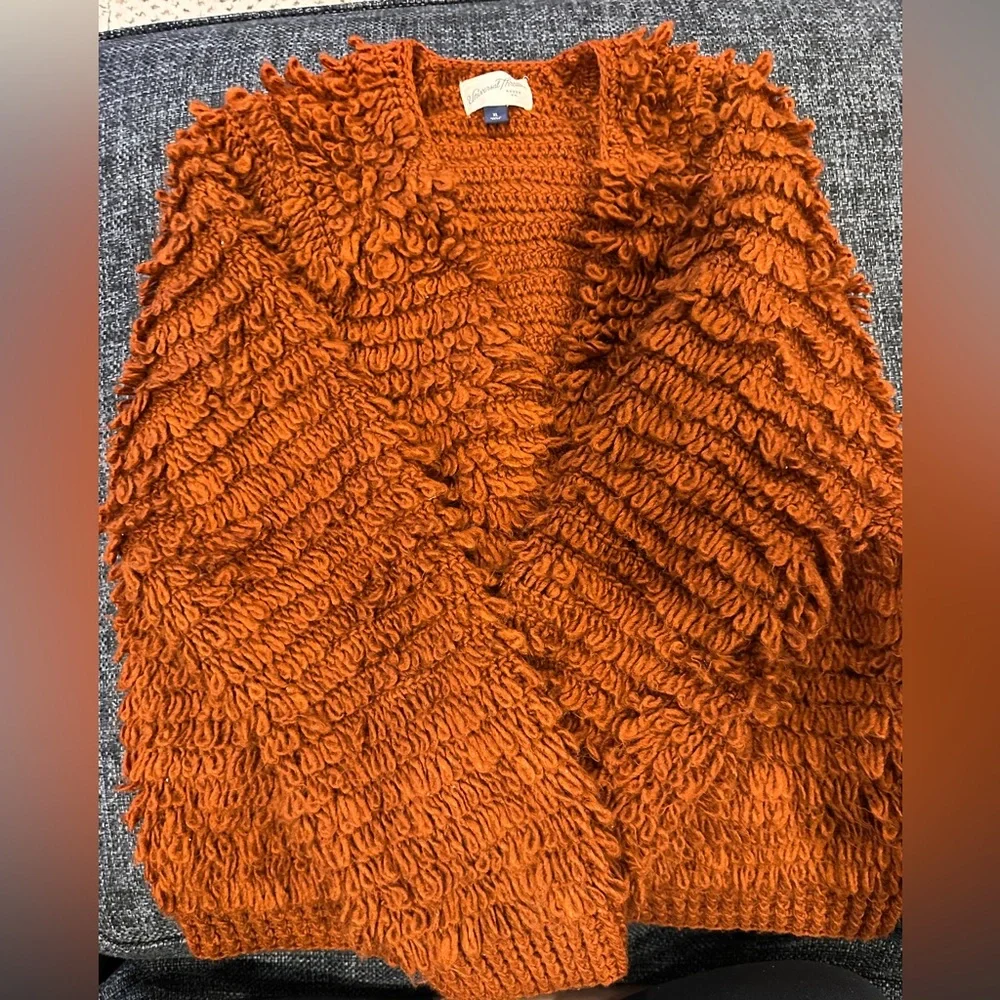 Universal Thread Orange Textured Sweater - Picture 1 of 4